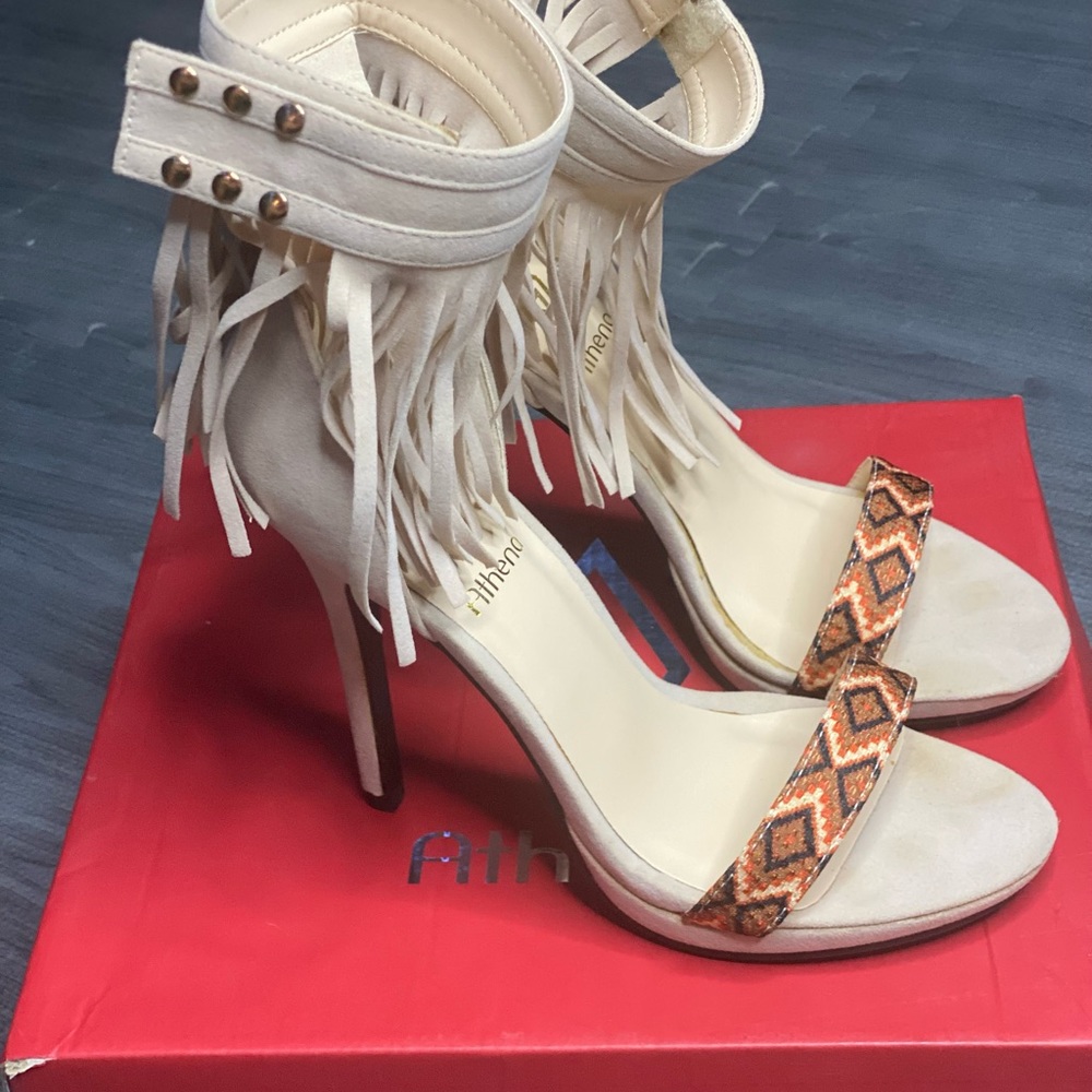Elsie Fringe Heels size 8.